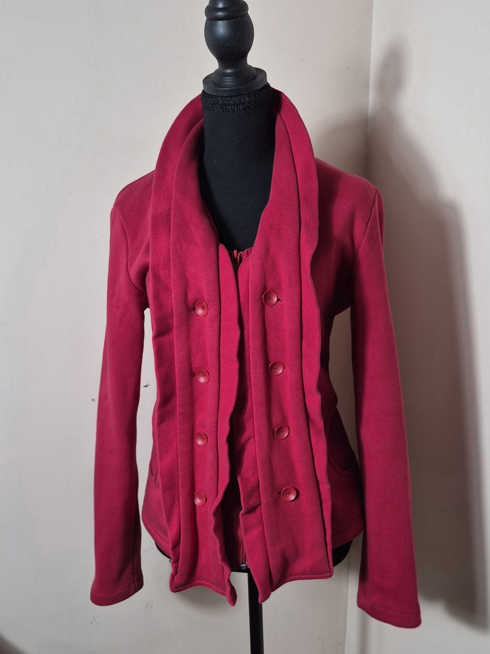 Boho vintage Skunkfunk Emilene sz 3 double breasted ruffled collar contemporary